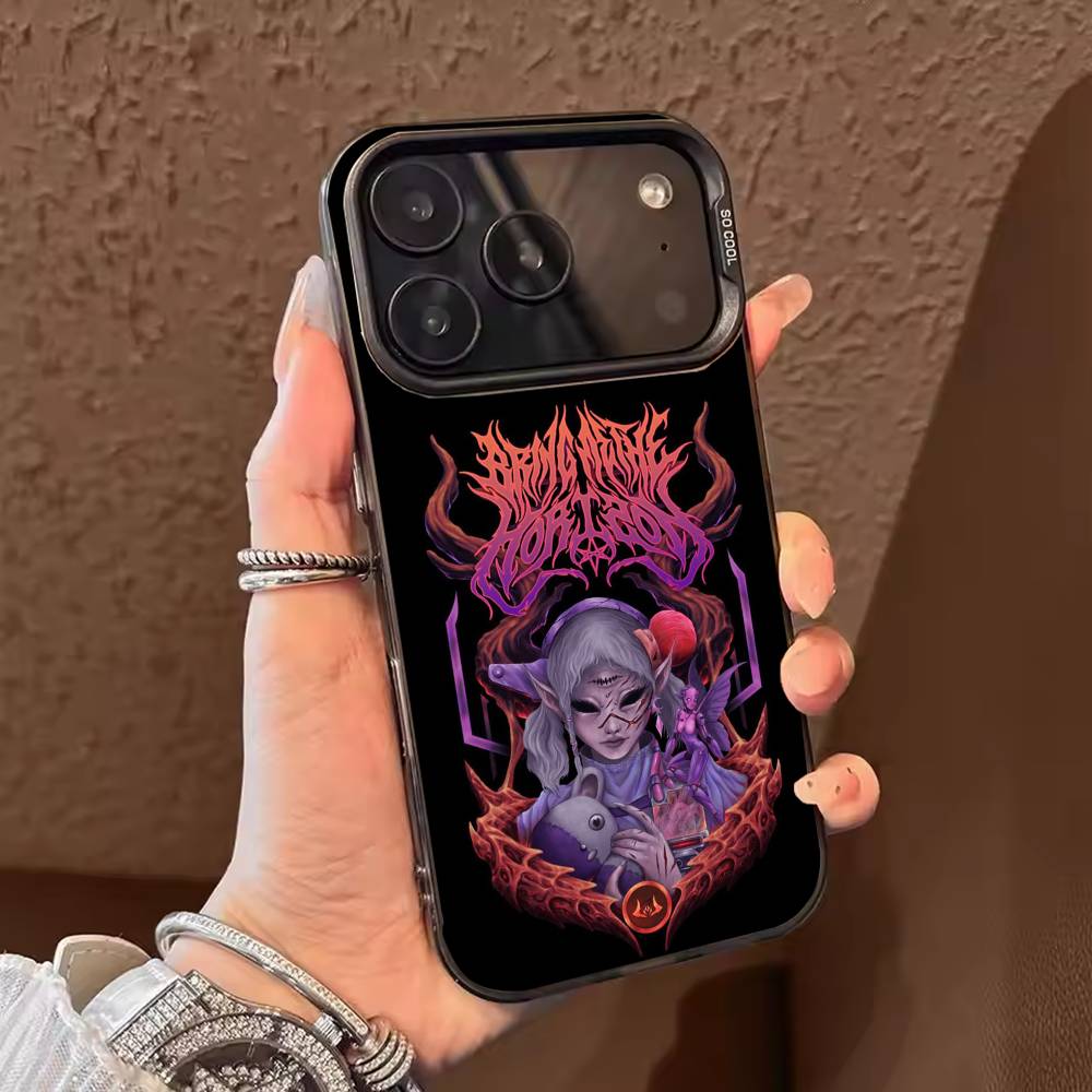 Bring Me The BMTH Horizon band Phone Case For iPhone 17,16,15,14,13,12,11,Pro Max,Plus Candy Silver Cover iPhone16plus
