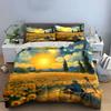Sunflower Field Artistic Trio Set Kid'S And Adults' Bedroom Decor, Exquisite Three-Piece Bedding Set Gift
