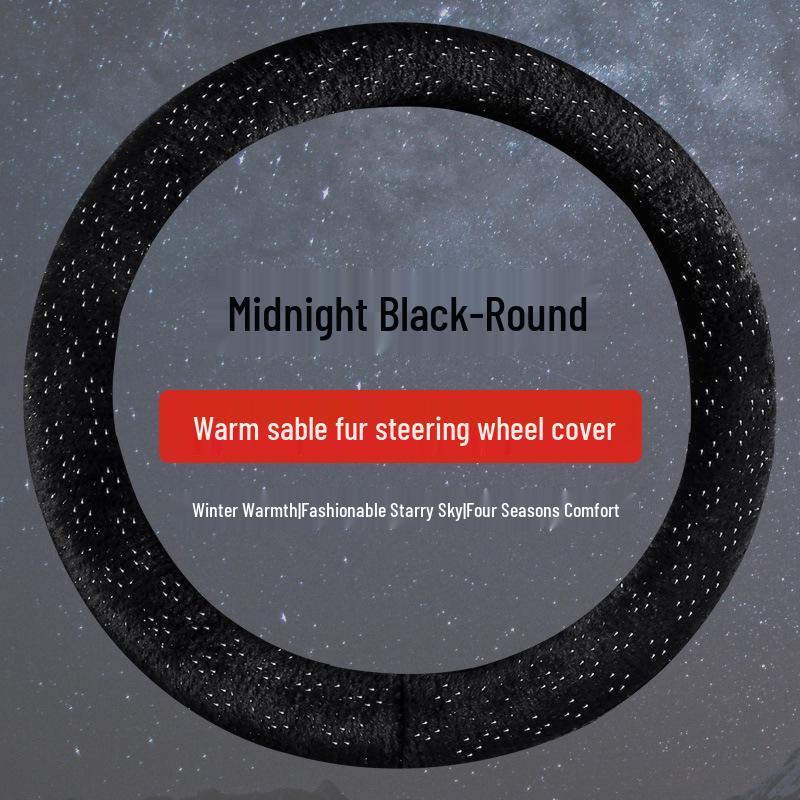 2025 Winter Plush Baby's Breath Car Steering Wheel Cover Set