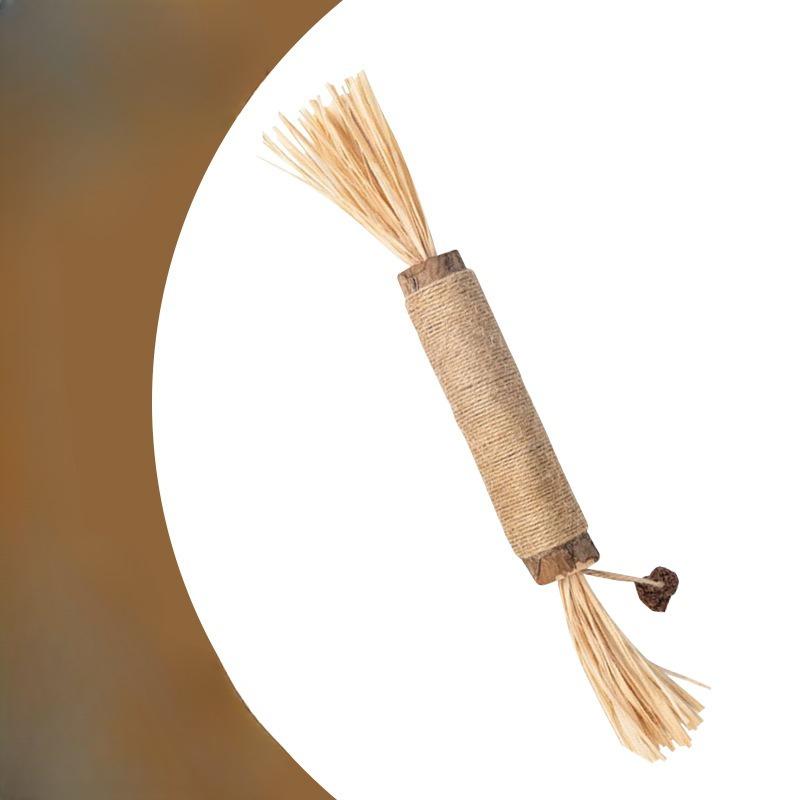 Super Großer Hölzerner Tianliao Beißring, Raffiagras Katzenspielzeug, Selbstbeschäftigender und Langweiliger Katzenminze-Ball, Katzen-Reizstab, Katzen-Katzen-Zauberwerkzeug