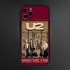 Band U2 Phone Case For iPhone 16,15,14,13,12,11 Plus,Pro Max, Soft Silicone Black Cover