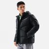Li Ning Fitness Series Water-Resistant Infrared Thermal Letter Casual Versatile Winter Hooded Zipper Short Down Jacket Men outerwear Black AYMV767-1