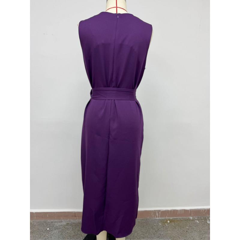 Summer Sleeveless Round Neck Fashionable Casual Long Dress