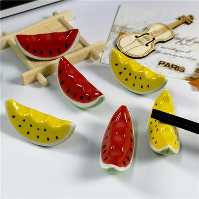 10pcs Ceramic Watermelon Dining Table Decoration Personalized Vegetable Fruit Chopstick Holder Chopstick Holder Table Pen Holder