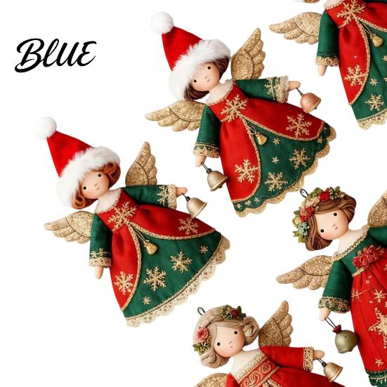 Reusable Wood Holiday Ornaments Hanging 2D Wooden Flat Decorations 6/10/12/24/36PCS Angel Christmas for Xmas Window Display Props Tree Wall