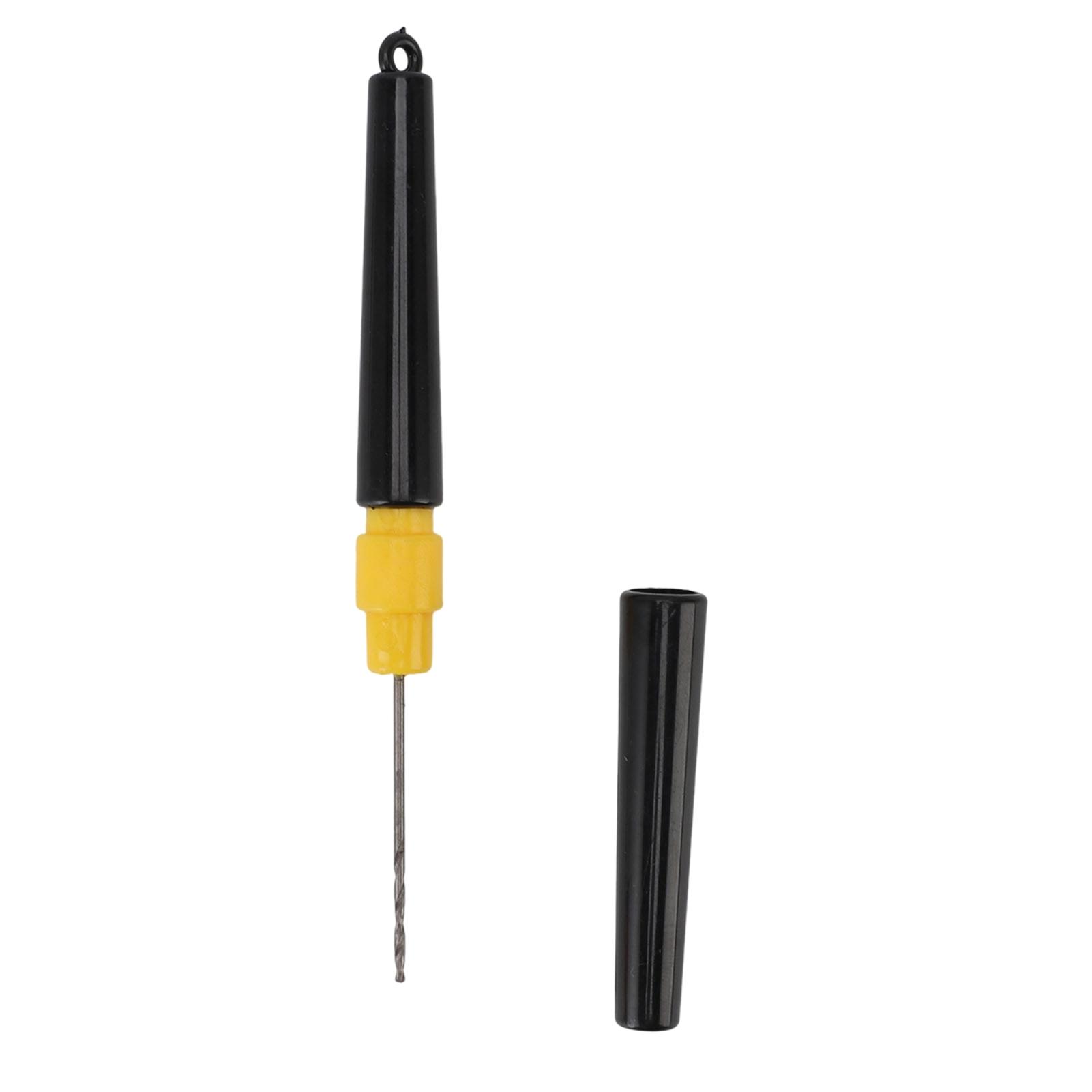 Fishing Bait Needle Pen Black Portable Double End Carp Bait Drill Stringer Needle with Protective Lids for Fish Equipment Preparation