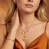 18K Gold Plated Titanium Steel Multi-Heart Diamond Pendant Necklace