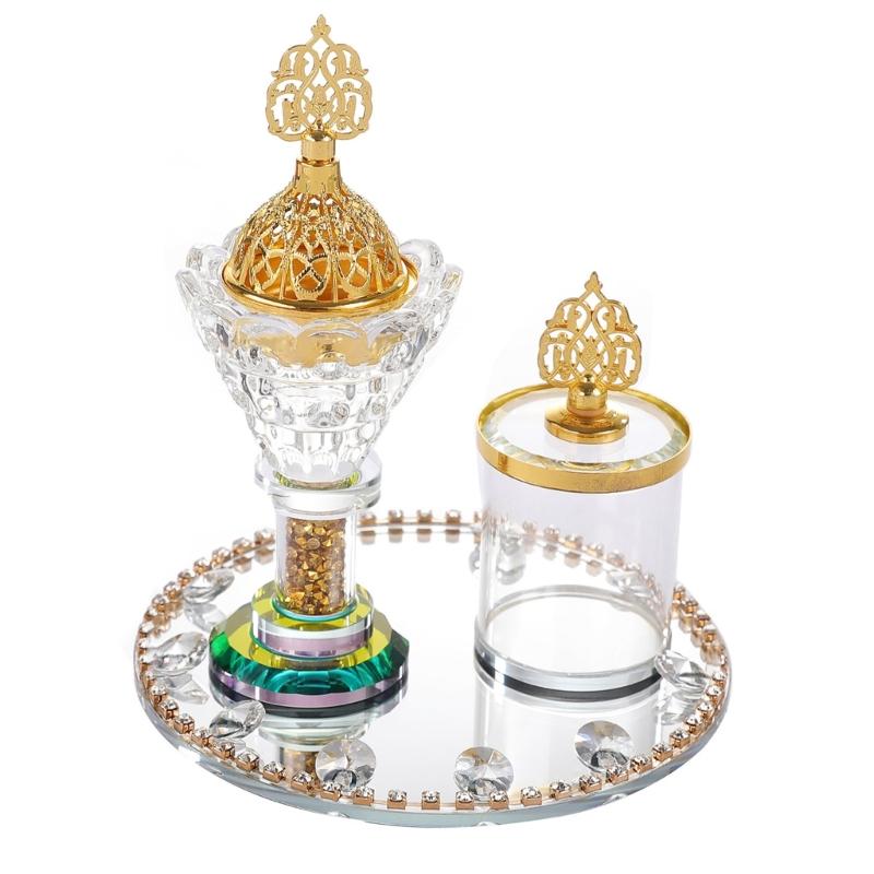 Artistic Rotating Incenses Burners Set With Jar For Yoga Room And Home Centerpieces Arabic Styles Table top Decors
