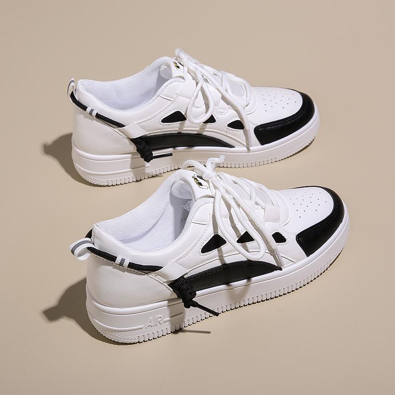 2024 Platform Sneakers Round Toe Flatform Non-slip Sporty Shoes Outdoor Skate Womens Shoes Lightweight Lace Up Designer Shoes