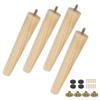 4Pcs Solid Wood Furniture Leg Kit 8/15/20cm Height Furniture Feet Oblique/Straight Table Feet Non-slip Furniture Floor Protector