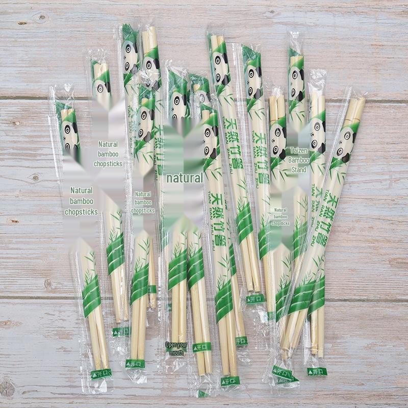 Bamboo Disposable Chopsticks for Single Person Use in Hygienic Fast Food Settings
