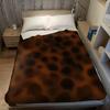 Bruine Luipaardprint Flanellen Deken Warm Zacht Halloween Kerst Bank Warm Gezellig Decoratief Decor Cadeau voor Elk Seizoen