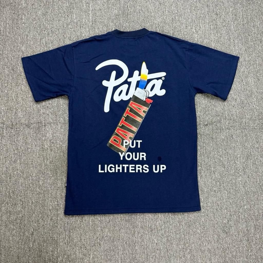 Amerikanische grenzüberschreitende trendige Marke PATTA Designgefühl Buchstabendruck Kurzarm-T-Shirt Herren- und Damen-Trendmarke Vielseitiges lockeres Oberteil