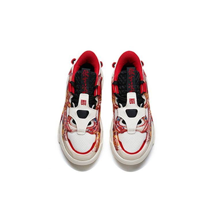 Anta Kids Sports Non-Slip Shock Absorbing Wear-Resistant Casual Shoes Kids Casual Shoes White Red Yellow 312218088-5