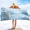 Cute Polar Bear Print Series Seaside Vacation Beach Towel Swimming Bath Towel Sports Towel