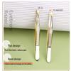 Kaqiduo Duo Luxury Gold Stainless Steel Precision Eyebrow Tweezers with Flat Slanted Tip for Hair Removal KK800