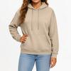 Casual Solid Color Hooded Sweatshirt with Pockets Long Sleeve Pullover Top for Women and Men Adult Fashion