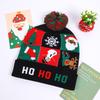 LED Light-Up Knit Christmas Hat - Colorful Winter Wool Hat for Adults & Children