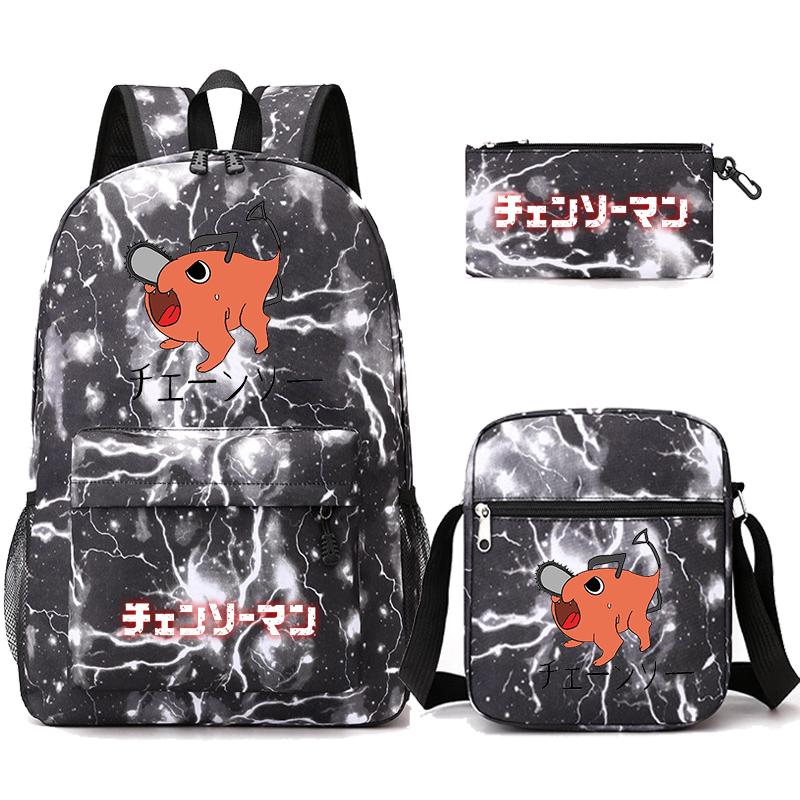 3 Teile/satz Anime Gedruckt Rucksack Sharingan Jugendliche Große Kapazität Cartoon Student Schul Mädchen Zurück Zu Schule Tasche