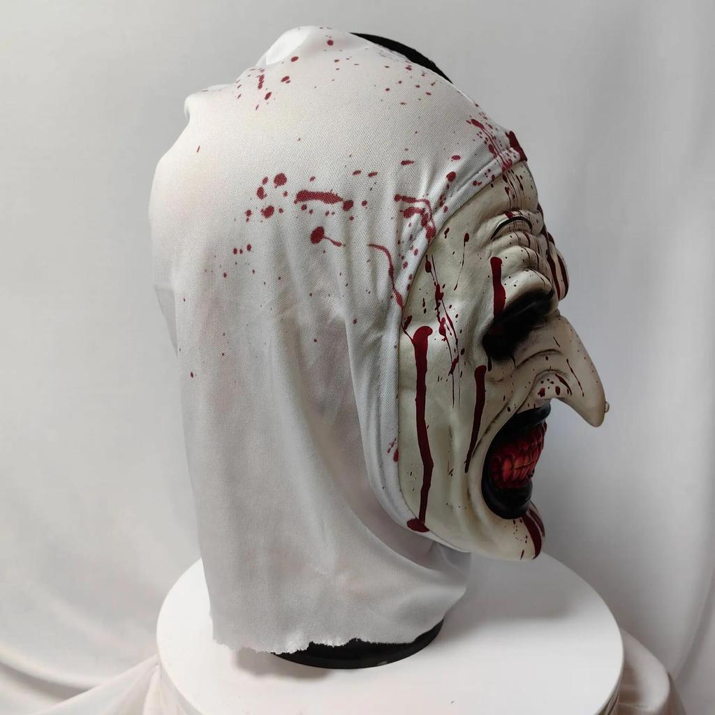 Scary Terrifier 3 Cosplay Mask Halloween Art The Clown Bloody Latex Soft Props Party Adults Terrifier Costume Masks
