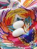 New Colorful Swan Printed Natural Silk Twill Square Scarf Women's Spring Autumn Real Silk Scarves Ladies Shawl Adult Luxury Gift