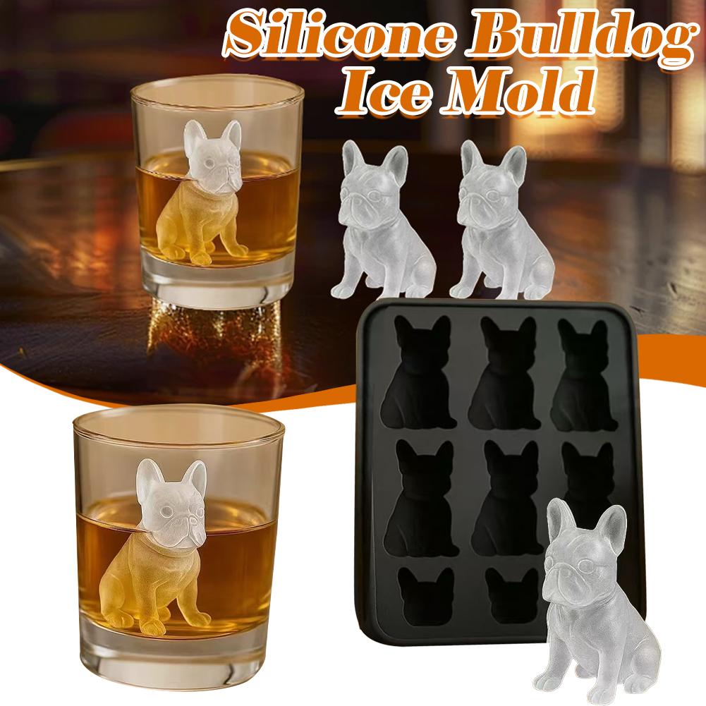 French Bulldog Ice-Cube Mold Frenchie Bull Dog Ice For Whiskey Party Cube Gift Portable Bourbon P0O0