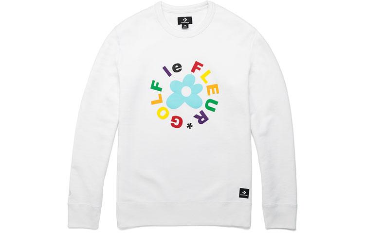 Converse X Golf Le Fleur Sweatshirts Men s White Crew Neck Thickened 10009027-A02 L