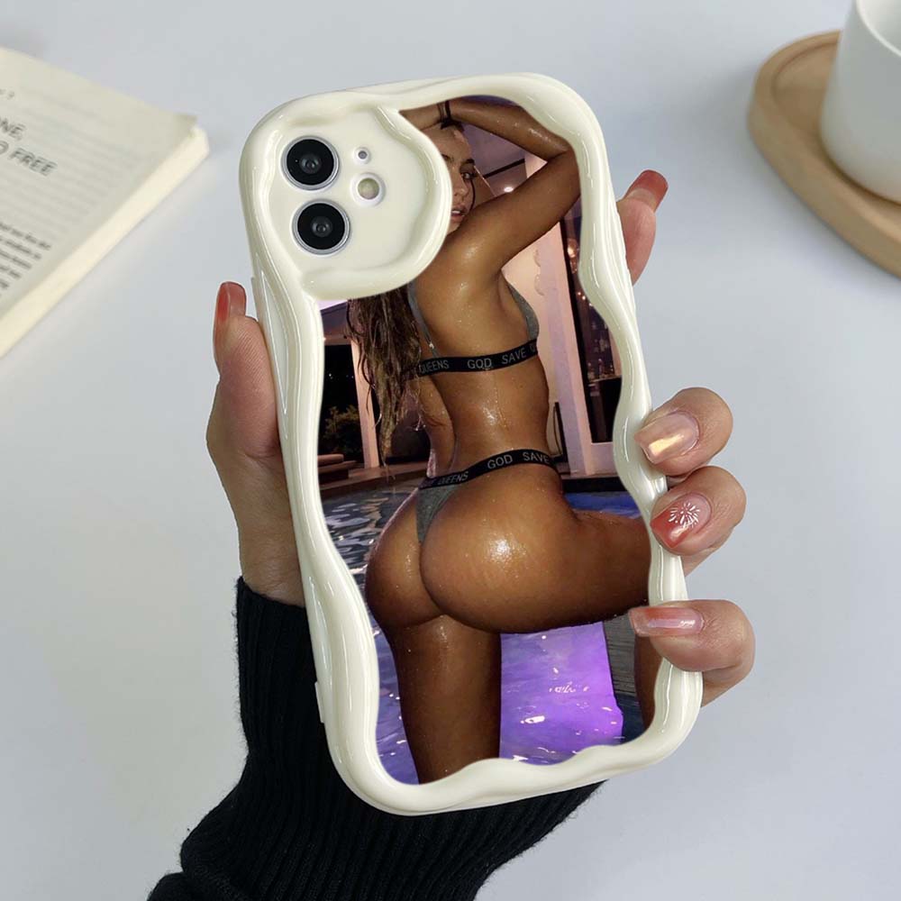 Samsung Galaxy A13 A14 A54 Xiaomi Poco X5 F4 M6 Pro 5G Redmi 13C 12C 10C Huawei Honor 90 Lite Hüllen A50 Sommer Ray exklusive weiche Hülle mit cremefarbenem Muster