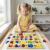 Rompecabezas Educativo de Madera del Alfabeto Ruso Para Niños Pequeños Niños Juguete de Aprendizaje Montessori Temprano Para Reconocimiento de Palabras Rusas