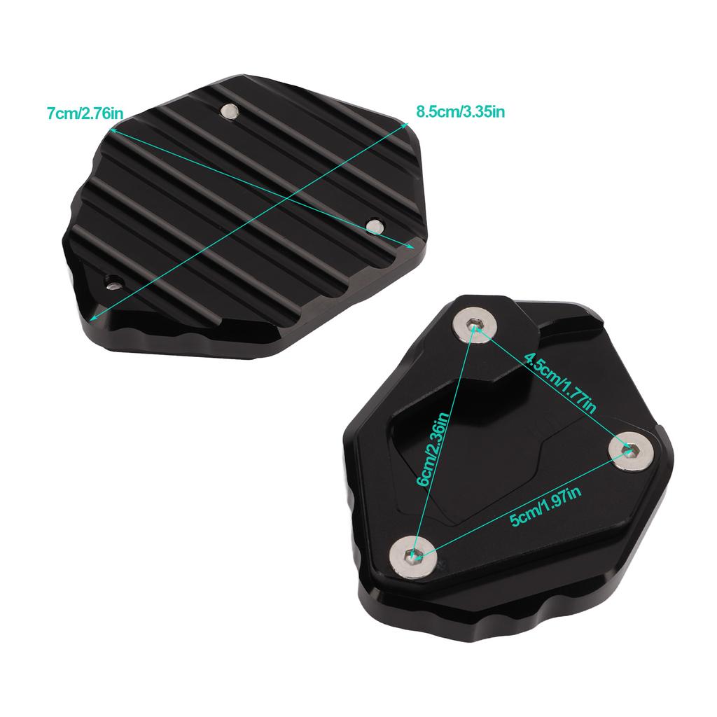 Aluminium Alloy Kickstand Extension Plate Side Stand Enlarger Pad Replacement for MT 09