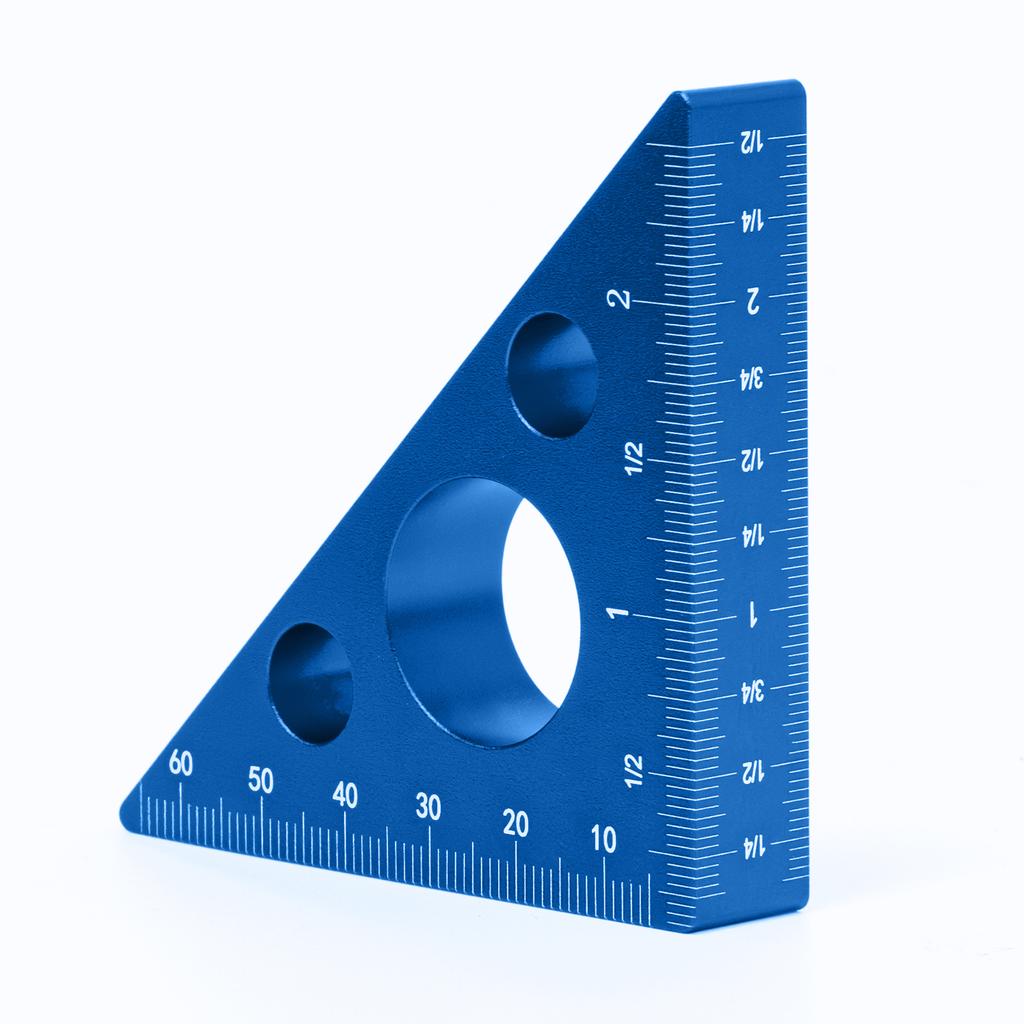 1 Pcs Ruler 45/90 Degree Metric Scale Precision Angle Ruler Aluminum Alloy Thickened Height Ruler Multifunction Woodw