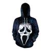 New street hoodie horror mask avatar print halloween couple sweater