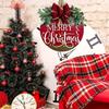 2D Flat Christmas Wooden Wreath Sign - Artificial Winter Door & Wall Decoration for Holiday Parties and Home Decor