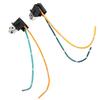 2Pcs Plug Adapter Line Headlight Lamp Bulb Wiring Harness Connector Socket Replacement Harness Wire for H1 H3 Bulb Halogen Lamp