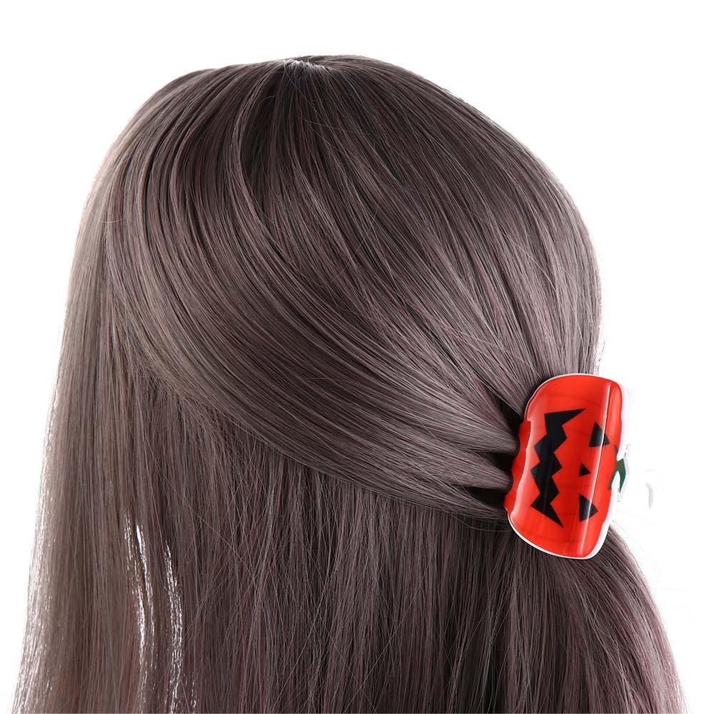 Acrylic Ghost Claw Clip Halloween Pumpkin Crab Clip Funny Pumpkin Hair Claw  Female/Girls