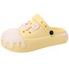 [BRSO] Cute cartoon sweet kitten two wear hole shoes, women wear thick-soled heightening beach sandals