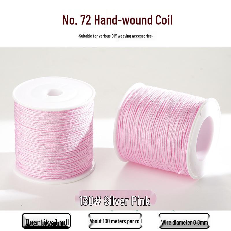 Mehrfarbig Nein. 72 Handgeflochtenes Perlenkordel-Set - Strapazierfähiges Knoten- & Armbandmaterial