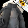Stand-up Collar Cotton Clothing Men and Women Paragraph Winter Thickened Loose Cotton Jacket Couple Paragraph Casual Bread Clothing Cotton Jacket