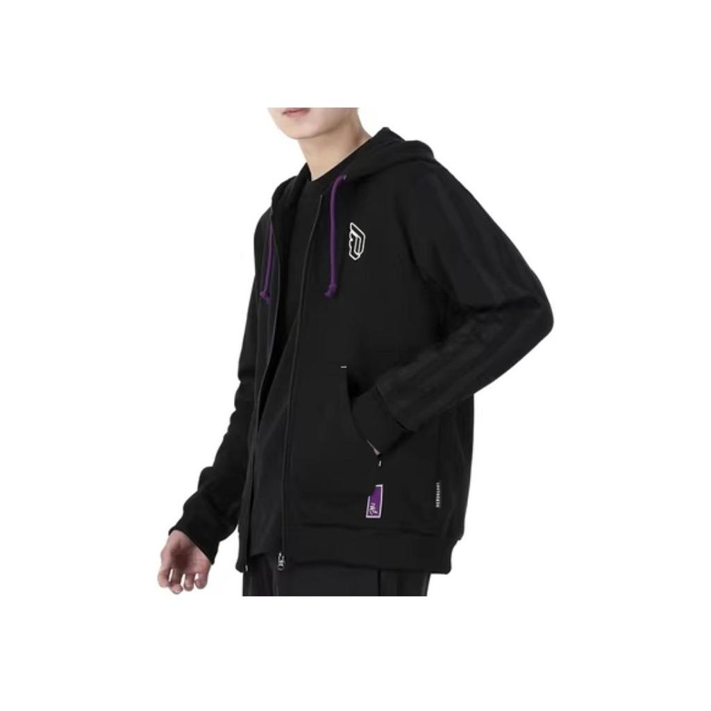 Adidas Adjustable Drawstring Hooded Regular Fit Sports Jacket Men Outerwear Black HG2130