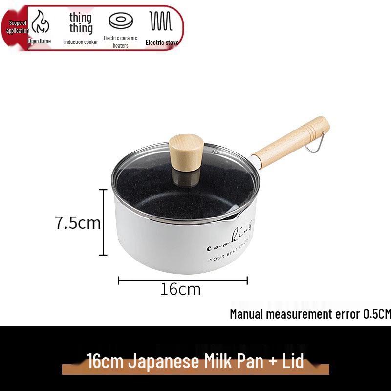 Sheng Bang Rong Non-Stick Flat-Bottom Frying Pan with Maifan Stone for Mini Induction Cookers