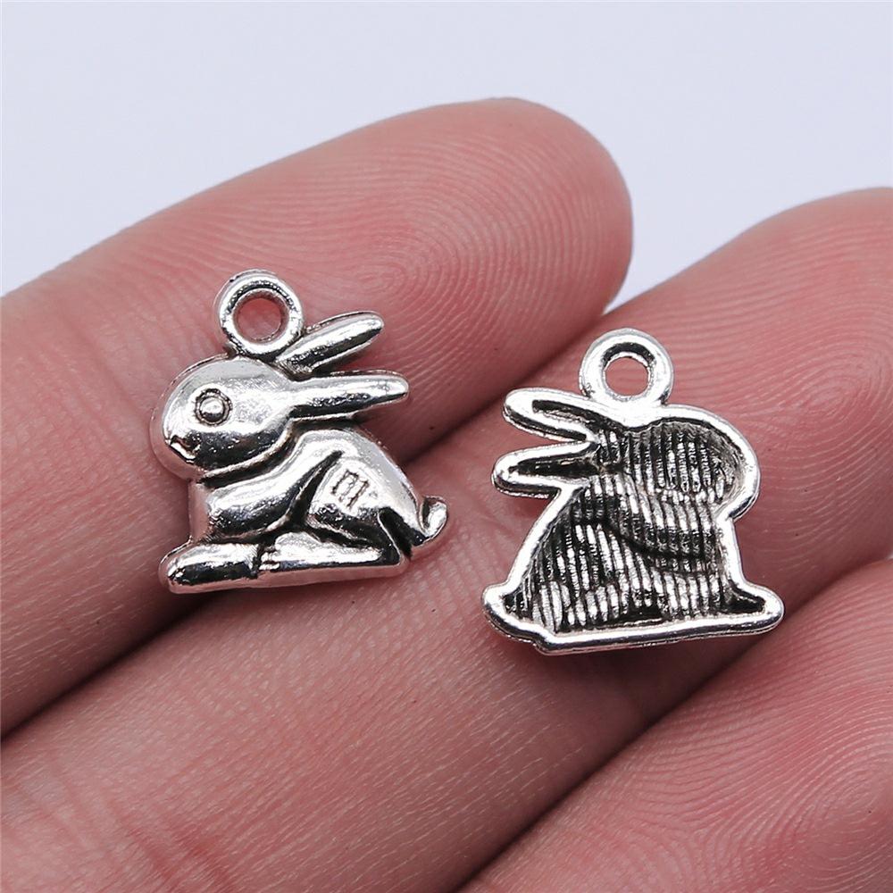 20pcs Cute Animal Rabbit Bunny Charms For Jewelry Making Pendants Jewelry Making DIY Handmade Craft