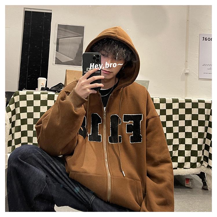 Oversized Men's Cardigan Hoodie - Spring & Autumn Trendy Design Jacket