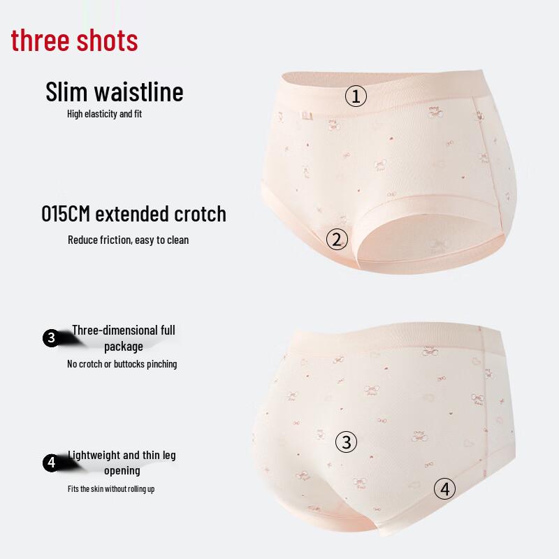 ThreeGun Women's 7A Antibacterial 100% Cotton Briefs - Light Color Series