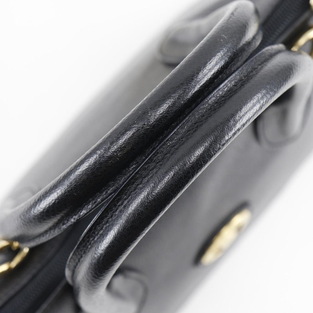 Burberrys 2WAYShoulder Handbag black leather Women Used