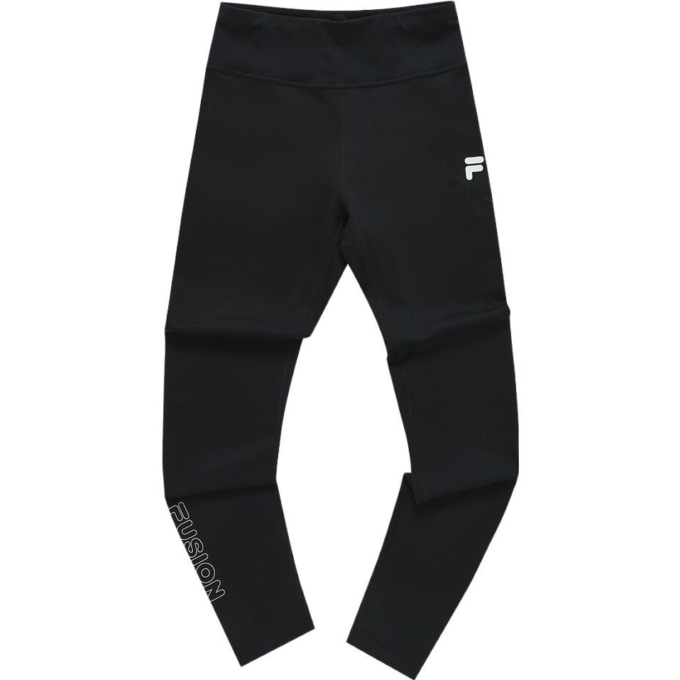 FILA Fusion QR 2023 Autumn Comfortable Knitted Leggings Women bottoms Black T11W326603FBK
