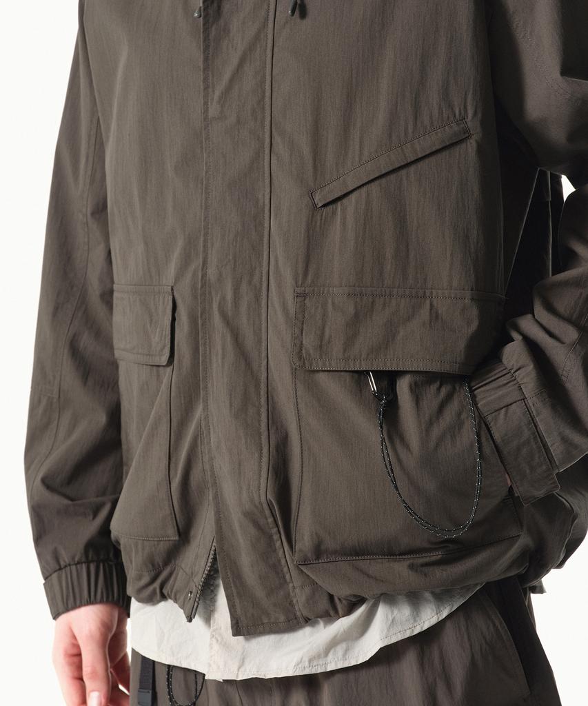 Musinsa Standard [City Leisure] Cn Hooded Windbreaker Jacket [Mud Grey]
