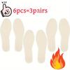 6pcs Imitation Lamb Wool Insoles, Customizable, Temperature Locked and Warm, Thick and Comfortable, Christmas, Thanksgiving, Halloween, New Year Gifts