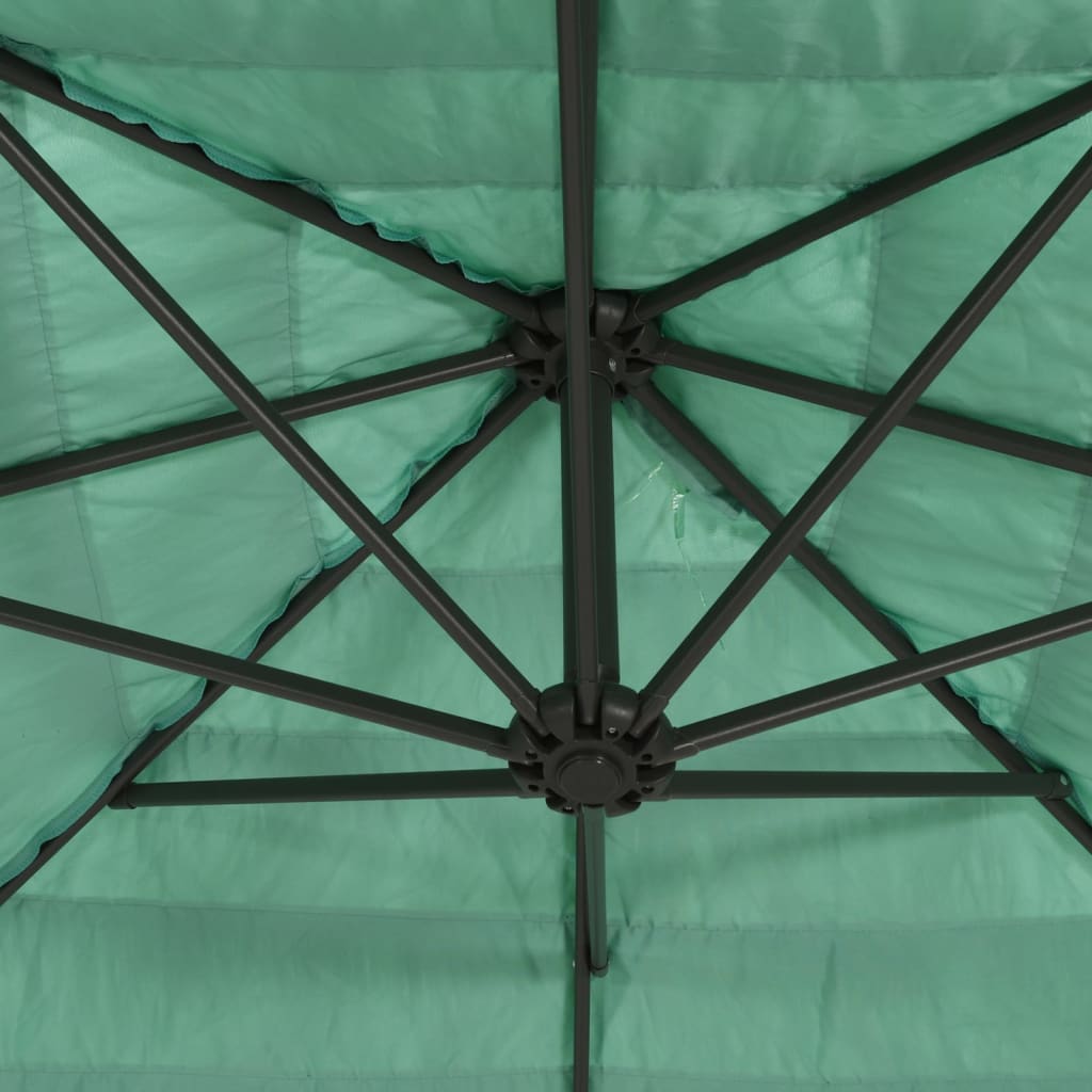 Vidaxl Parasol Ogrodowy Na Stalowym Słupku, Zielony, 300X200X250 Cm