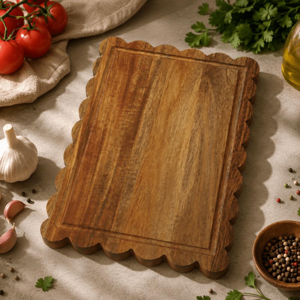 Rechteckige Holzschneidebrett Antihaft-Steakplatte Praktische Anti-Rutsch-Schneidematte Gemüse