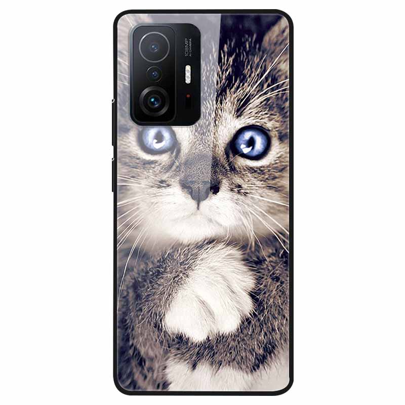 Tempered Glass Case For Xiaomi 11T Cover 6.67 Cool Bumper Hard glass Case For Xiaomi 11T Pro Case Mi 11T Pro Mi11T Capa Shells
